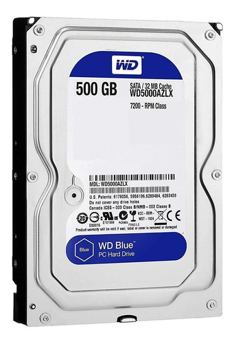 Disco rígido interno Western Digital WD5000AZLX 500GB azul