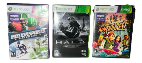 Juego De Xbox. Motionsports, Halo, Kinect Adventures (Usado)