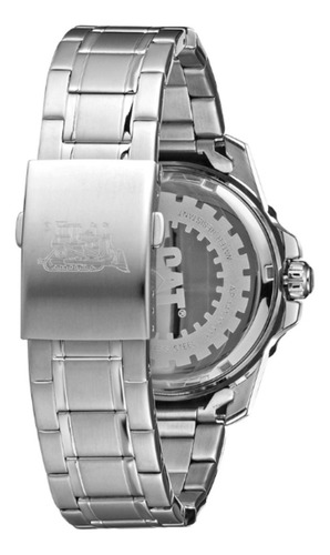 Reloj Caterpillar Hombre Downforce Ap.141.11.111 Malla Plateado Bisel Negro Fondo Negro