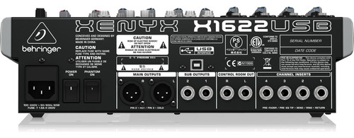 Behringer Xenyx X1622-usb Consola Mixer Multi Efectos