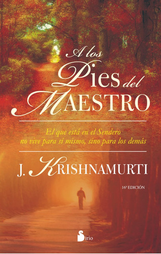 A Los Pies Del Maestro Krishnamurti Editorial Sirio