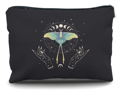 Nogrit Moon Phase Luna Moth Witchy - Bolsa De Maquillaje Par