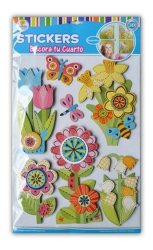 Stickers Decorativos Flores Y Mariposas