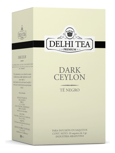 Dark Ceylon X 20 Saq. Delhi Tea