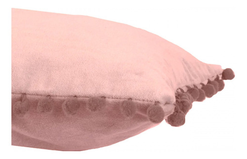 Imagen 3 de 8 de Pack 2 Fundas + 2 Relleno Rectangular Pompon Rosa Palo 50x30