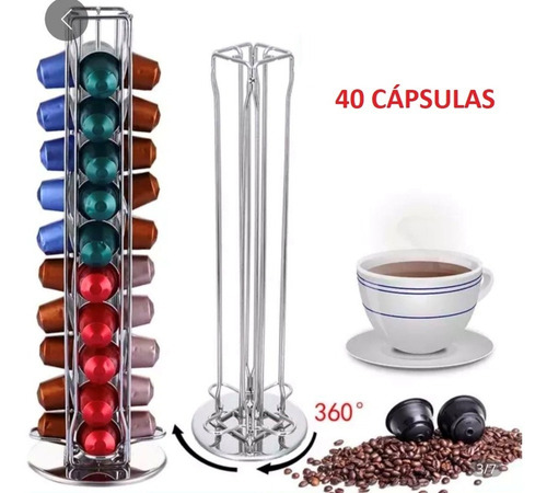 Dispensador Porta 40 Capsulas Cafe Cafetera Nespresso Clic