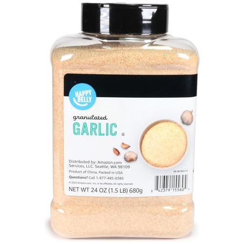 Especcias - Brand - Happy Belly Granulated Garlic, 24 Ounces