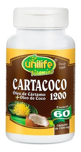 Kit 3 Cartacoco Óleo De Cartamo E Coco Unilife 60 Cápsulas