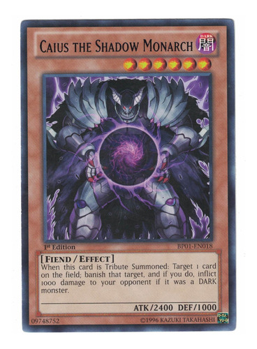 Yugioh Caius The Shadow Monarch Rare 1st Bp01-en018