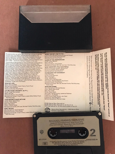 Michael Franks With Crossfire - Skin Dive - Cassette (Usado)