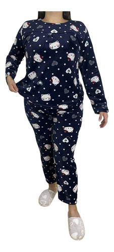 Pijama Afelpada Con Diseño Para Dama 12 Piezas