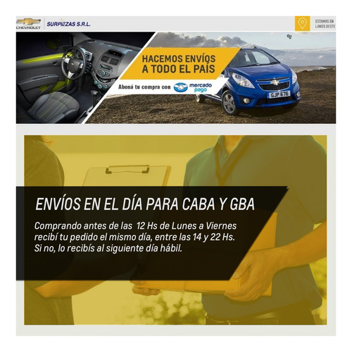 Imagen 3 de 7 de Deflector Guardaplast Del Izq Cruze 17/ Chevrolet 3c