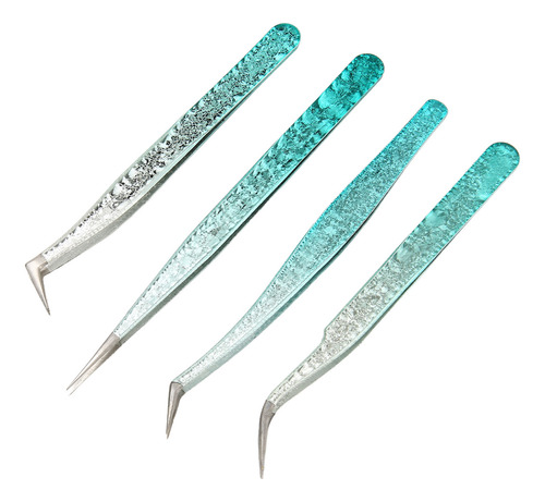 Pinzas Para Pestañas Postizas, 4 Unidades, Extensiones De Pe