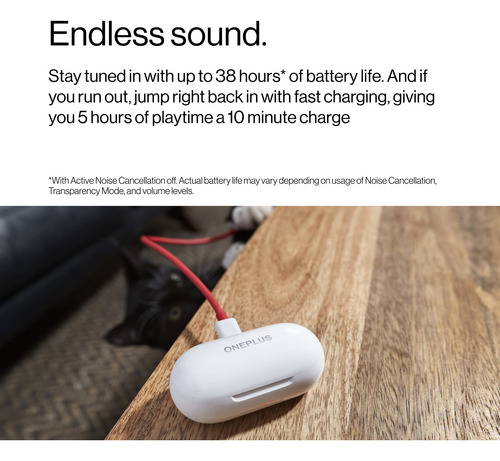 Auriculares True Wireless Oneplus Buds Z2, Negros