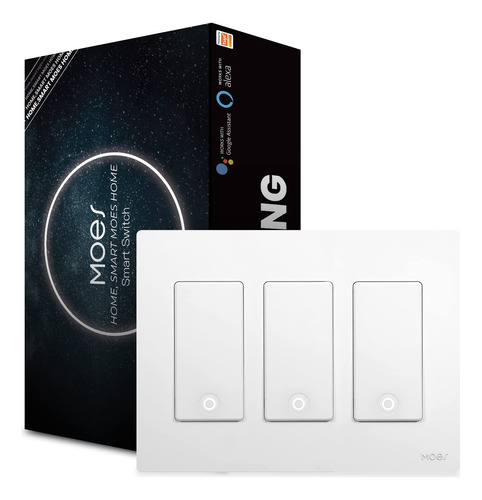 Moesgo Interruptor De Luz Inteligente Wifi De 2ª Generacion,