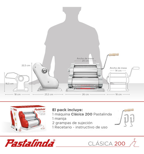 Imagen 8 de 9 de Pastalinda Máquina Clásica 200 Cromada