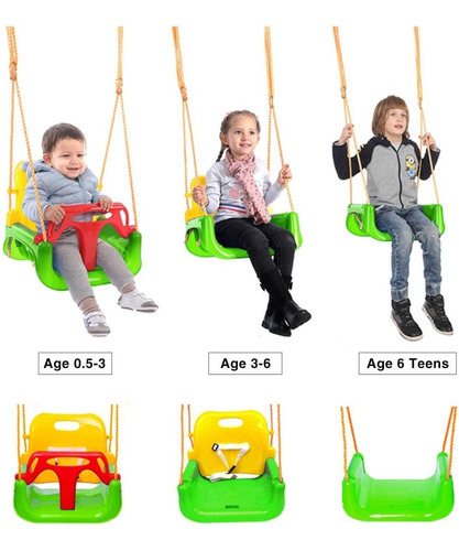 Imagen 9 de 10 de Hamaca Infantil Para Bebe Y Niños 3 En 1 Adaptable Y Segura