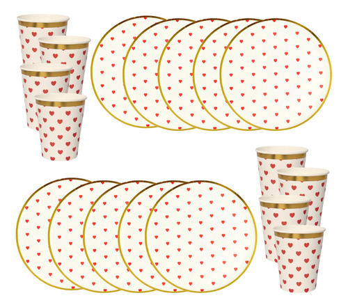 Combo Kit Vaso Plato Infantil Fiestas Cumpleaños Colores X10