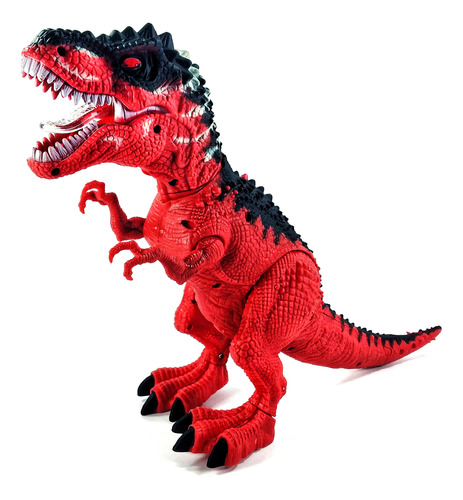 Dinosaurio Camina Pone Huevos Proyecta Imagen 4d Ruge Luces Tiranosaurio Rojo