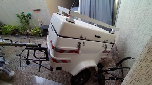 Carretinha Semi Reboque Flex Moto Tamanho G Em Fibra