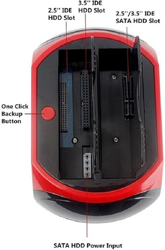 Dock Station 2 Disco Duro 2.5 3.5 Sata Ide Hub Usb Lector Sd