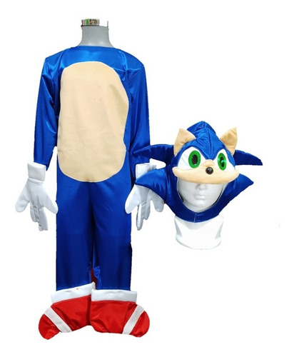 Disfraz Sonic Para Niño, Disfraz Erizo Azul Sonic Niño.