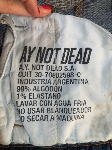 Campera De Jean Ay Not Dead (Usado)