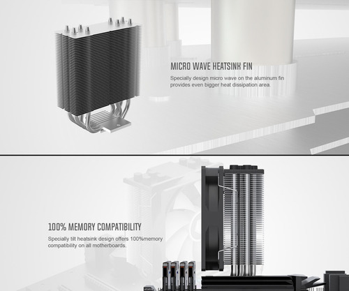 Imagen 7 de 10 de Cooler Cpu Id-cooling Se-214-xt Intel Amd Pwm Led Random