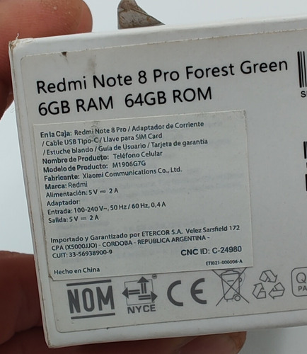Imagen 9 de 9 de Celular Smartphone Xiaomi Redmi Note 8 Pro 64 Gb - Usados