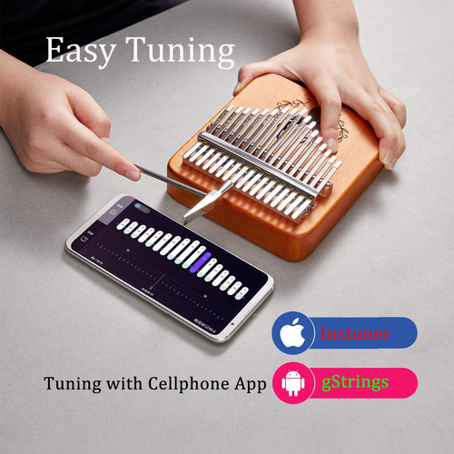 Kalimba Tienclef 17 Teclas Con Notas Grabadas Patrón De