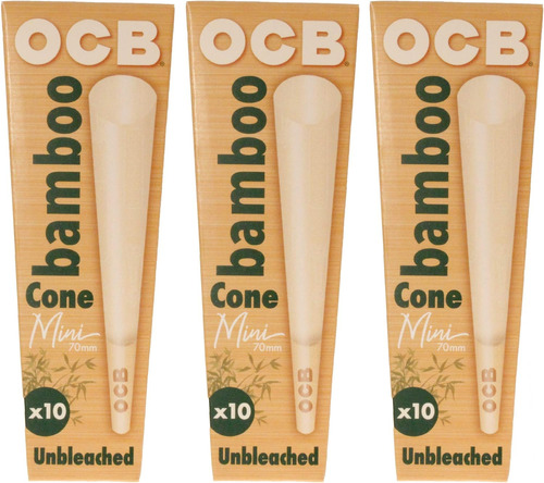 Ocb Conos De Bambu - Mini Tamaño Sin Blanquear  2.756 In 