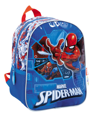 Mochila Hombre Araña Jardin Spiderman Tech 12¨ Niños Oficial