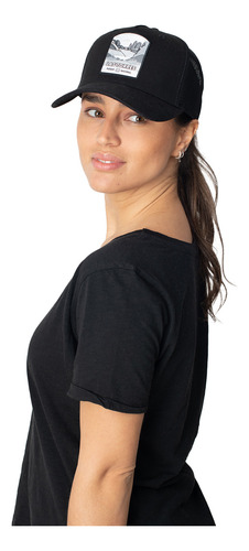 Jockey Trucker Mujer Canvas Base Las Torres Negro Lenga®