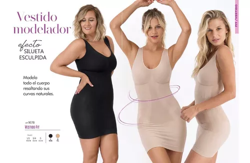 Faja Vestido Enagua Modeladora Reductora Sin Costuras Mora