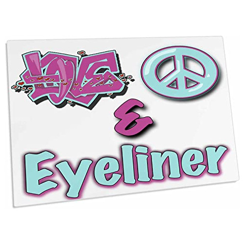 Manteles Posavasos Love Peace And Eyeliner