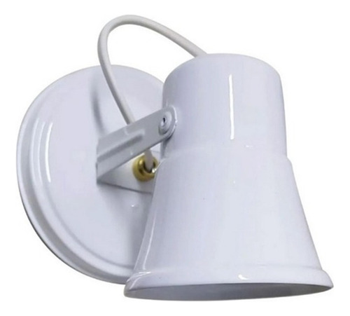 Aplique Lampara Spot Chapa Pared 1 Luz Blanco Apto Led