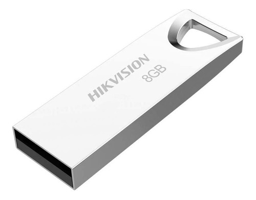 HIKVISION Memoria USB de 8 GB Versión 2.0 Metalica Compatible con Windows, Mac y Linux Plateada