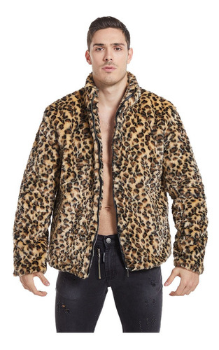 Abrigo L De Lana Para Hombre, Estilo Leopardo, Cálido, Para