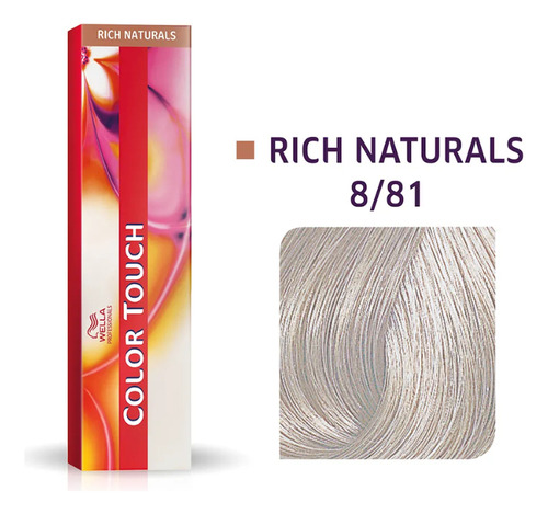 Wella Color Touch Coloração 60g Todas As Cores Tom 8/81 - Louro Claro Pérola Acinzentado