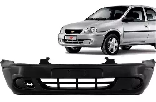 Parachoque Chevrolet Corsa Classic Dianteiro 2000 a 2008 Preto Liso Sem  Furos R2a - 530920 - Autoglass Online