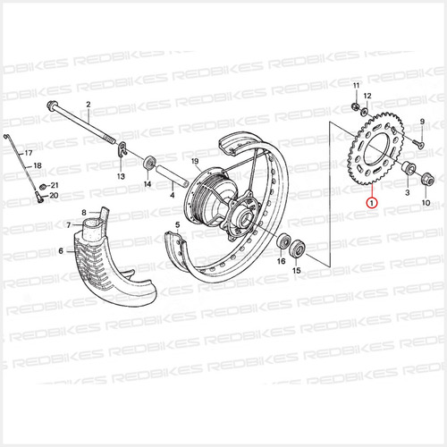 Corona Transmision Honda Nxr 125 Bros Original Brasil H2