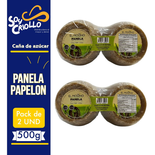 Panela La Pastusa De 500gr (papelón, Chancaca) Pack De 2 Und
