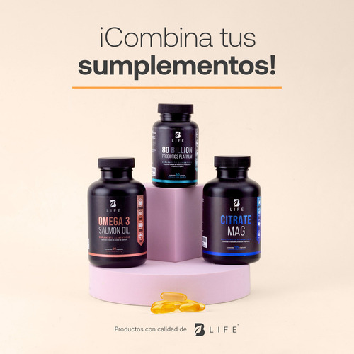 80 Billones De Probiótics platinum 60 Cápsulas Con 11 Cepas B Life