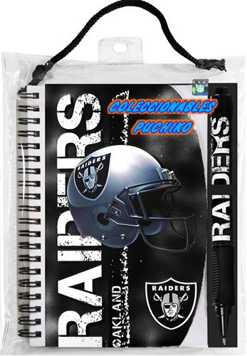 Nfl Agenda Con Pluma Oakland Raiders Mini Libreta