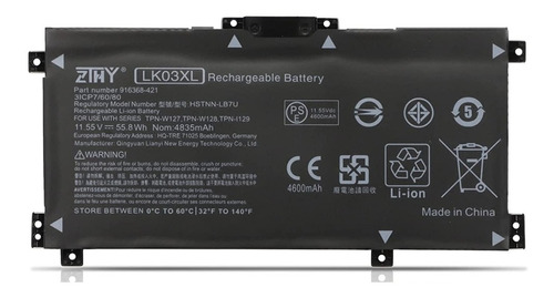 Bateria Hp Lk03xl 11,55v 55.8wh 4835 Mah  Envy X360 