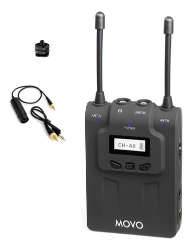 Movo Wrx8 Receptor Portátil Inalámbrico Uhf De 48 Canales Co