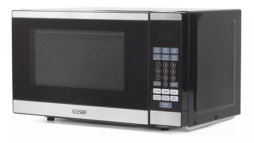 COMMERCIAL CHEF Microondas de 0.7 pies cúbicos con 10 niveles de potencia,  microondas de 700 W con pantalla digital, microondas de encimera con