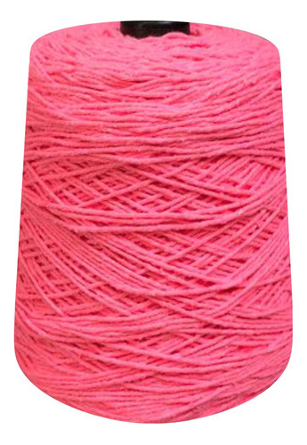 Linha Crochê Colorida 4 Fios Barbante Tricô 600 Gramas Prial Cor Rosa Neon