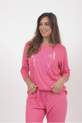 Pijama Manga Larga + Pantalon, Algodon. Wassarette 92051