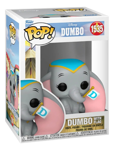 Funko Pop Dumbo With Flag #1535 Disney Dumbo Con Bandera